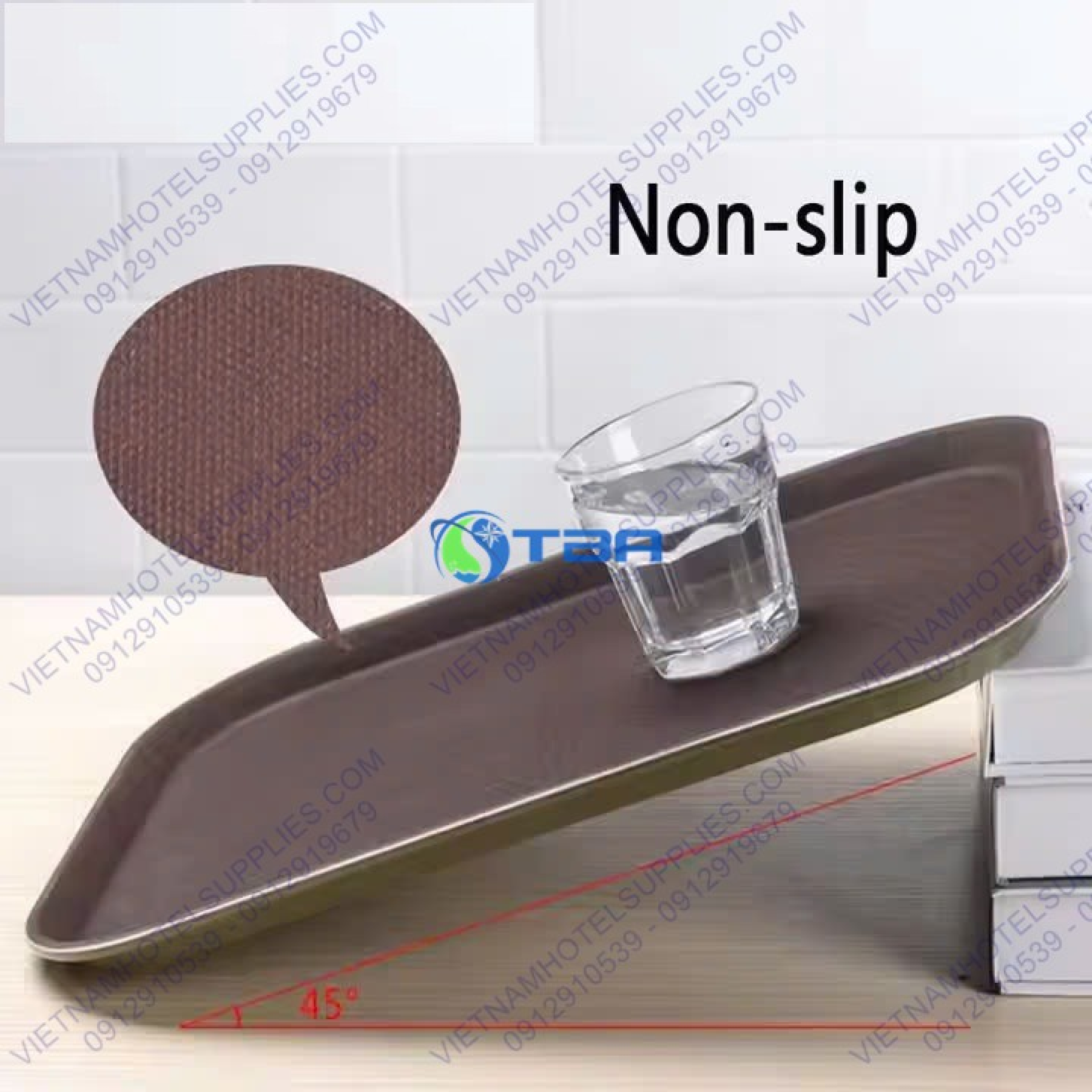 Khay phục vụ bưng bê chống trượt 31*41CM