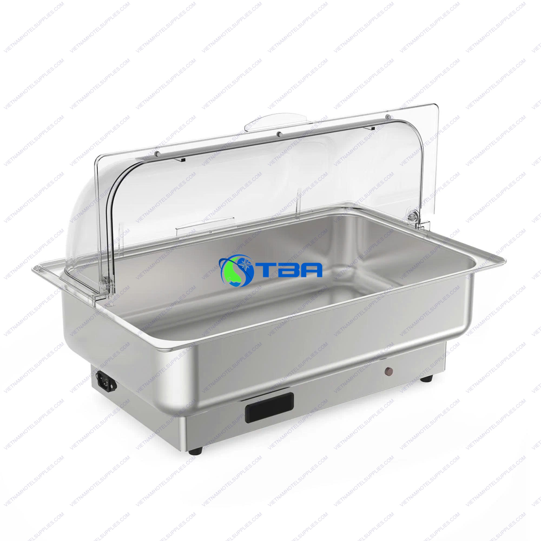 Nồi hâm buffet dùng điện nắp kính trong PC 1 ngăn