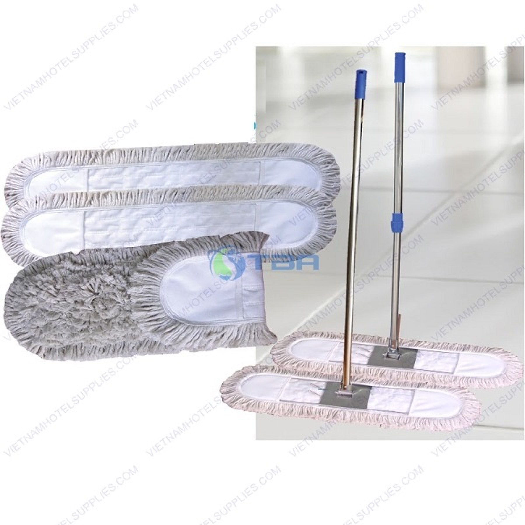 Tấm (nùi) lau bụi khô và ướt cotton 60cm