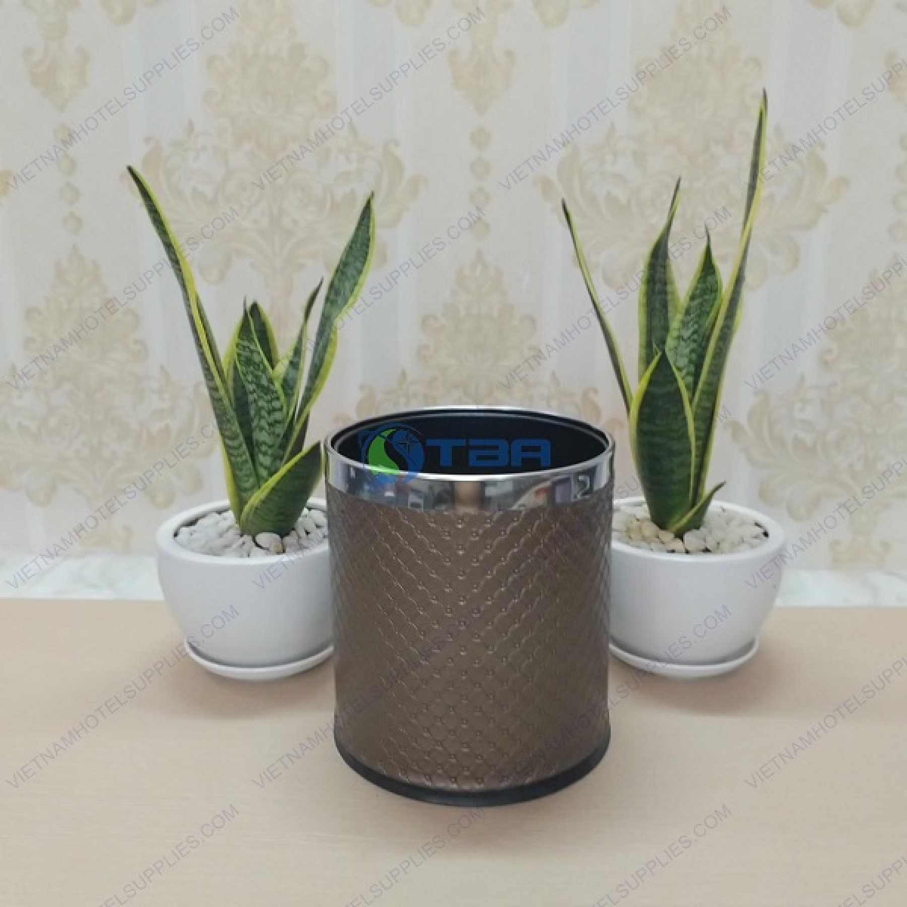 Thùng rác bọc da 2 lớp đặt phòng R003