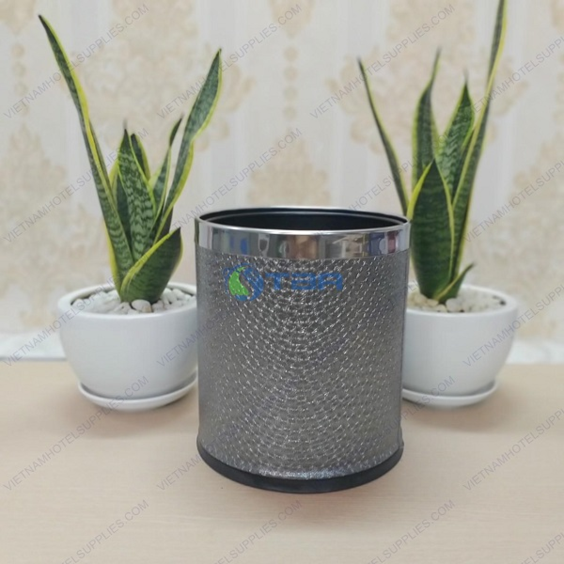 Thùng rác đặt phòng bọc da 2 lớp R005