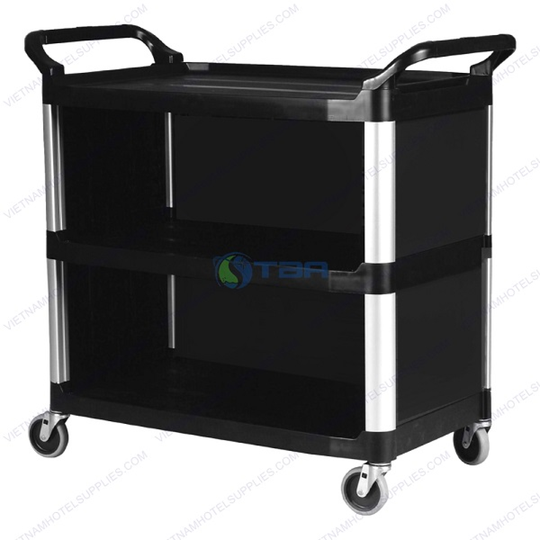 Xe đẩy phục vụ bàn ăn cao cấp có bửng che