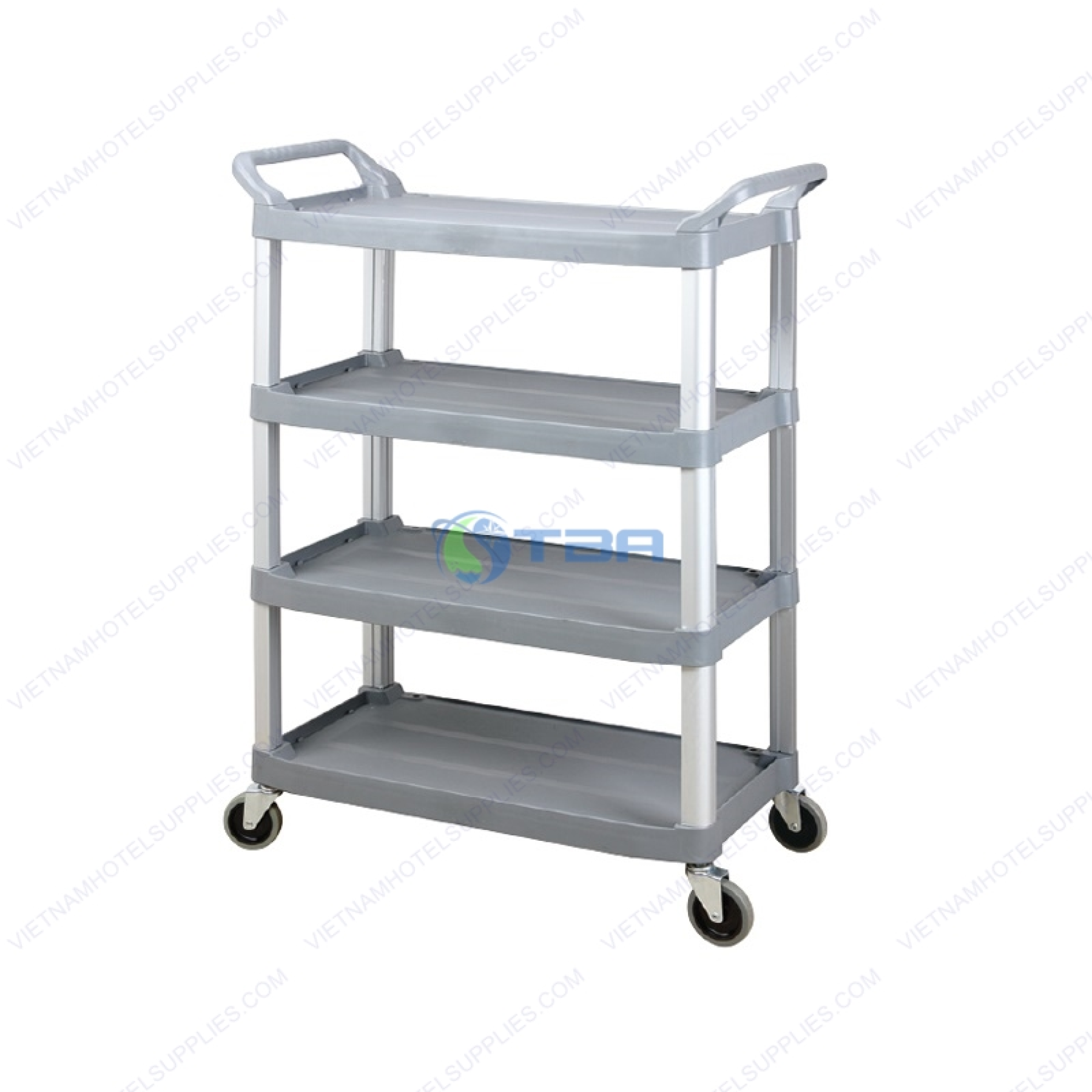 Xe đẩy phục vụ dọn vệ sinh đa năng 4 tầng  A015G