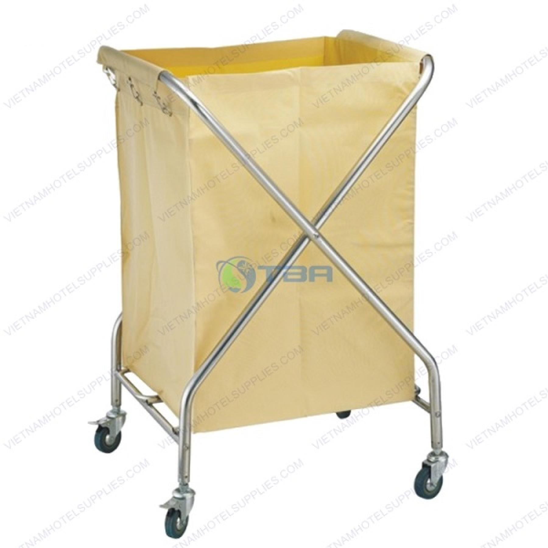 Xe thu gom đồ vải trong bệnh viện khách sạn chữ X