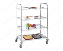 GIA CÔNG SẢN XUẤT XE ĐẨY THỨC ĂN INOX THEO BẢN VẼ