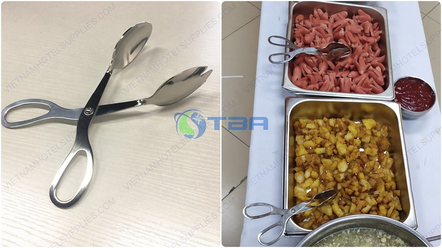 kẹp inox gắp thức ăn tiệc Buffet