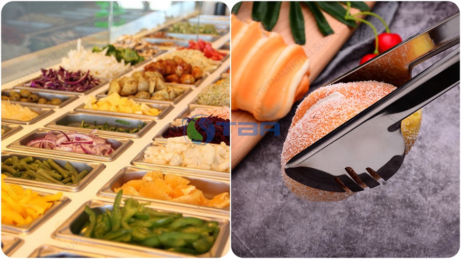 Dụng Cụ Kẹp Gắp Thức Ăn Trộn Salad