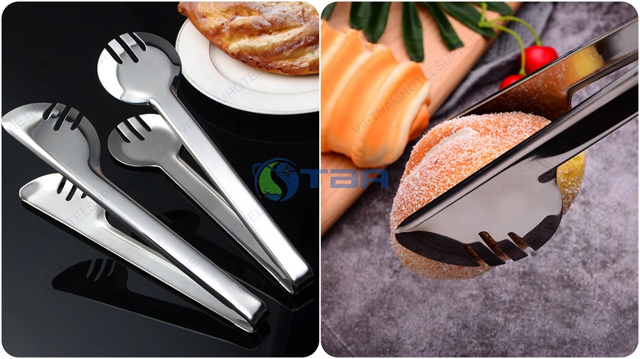 Kẹp gắp thức ăn bán nguyệt 2 bên răng