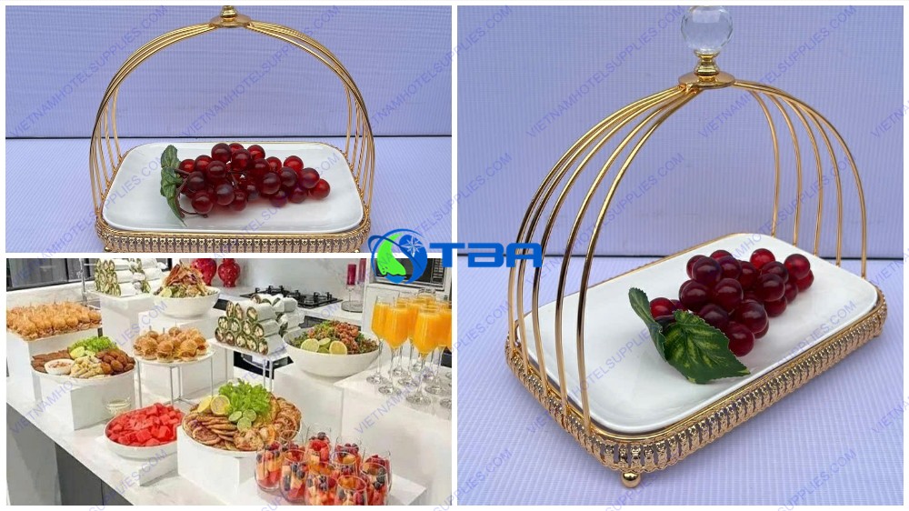 Kệ trưng bày bánh lồng chim inox 1 tầng ASIA01BG