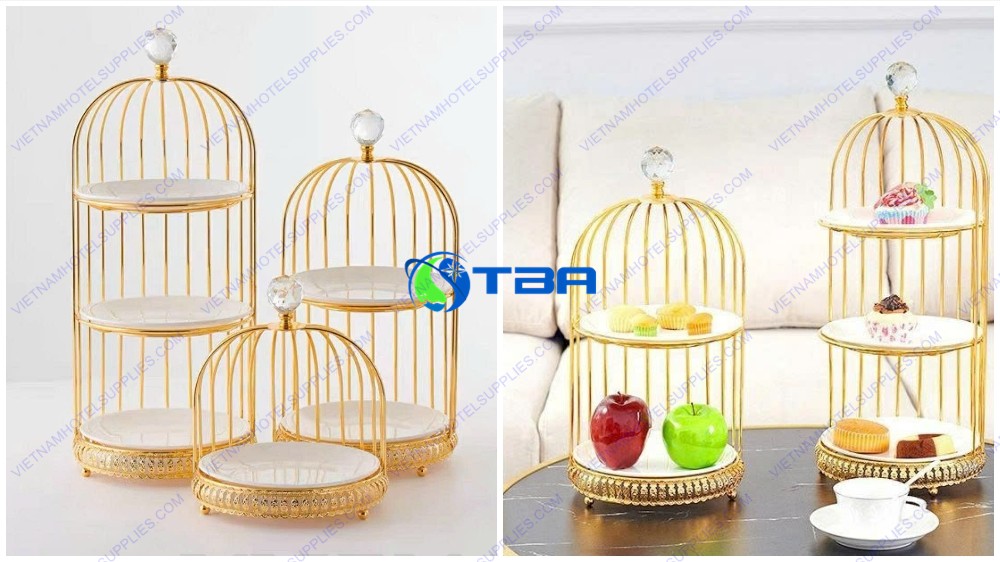 Kệ trưng bày lồng chim 3 tầng ASIA03BN