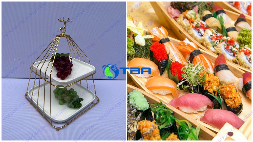 Kệ trưng bày bánh trái cây hình tháp