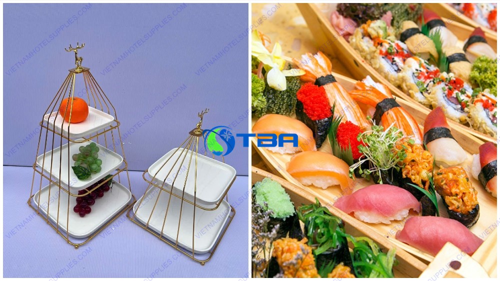 Kệ trưng bày bánh trái cây 3 tầng ASIA03T