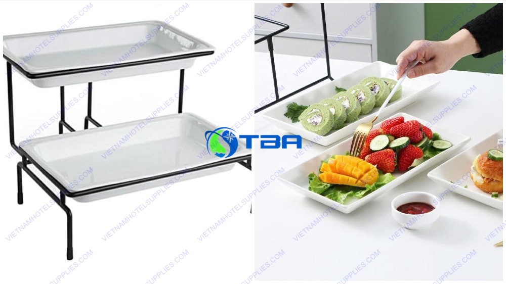 Kệ trưng bày bánh trái cây 2 tầng ASIA-F03B