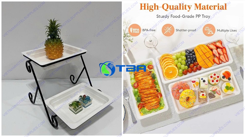 Kệ trang trí bánh 2 tầng chân cong ASIA-F04B
