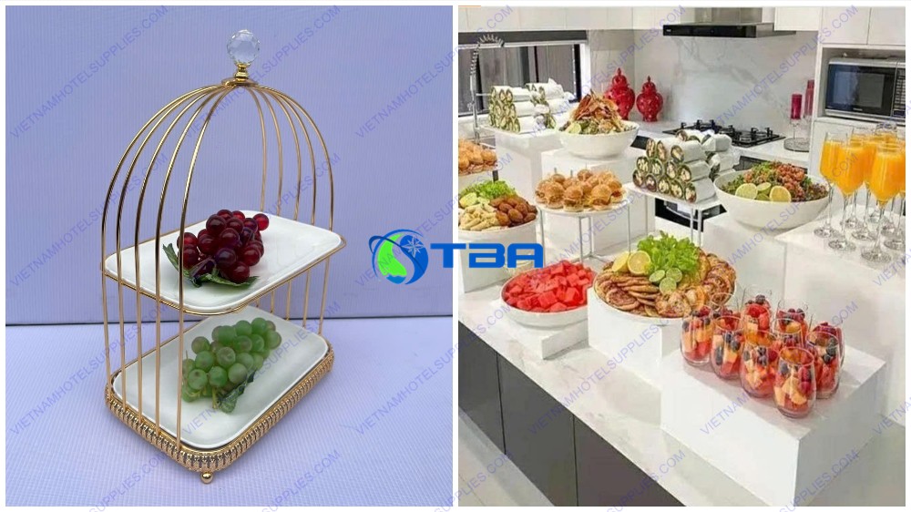 Kệ trưng bày thức ăn lồng chim