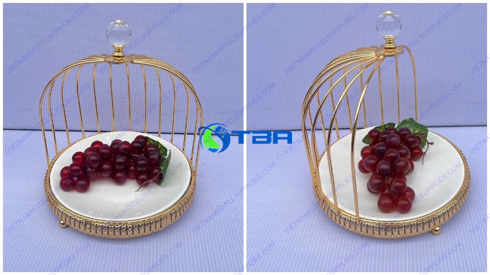 Kệ trang trí bánh lồng chim inox 1 tầng ASIA01BN
