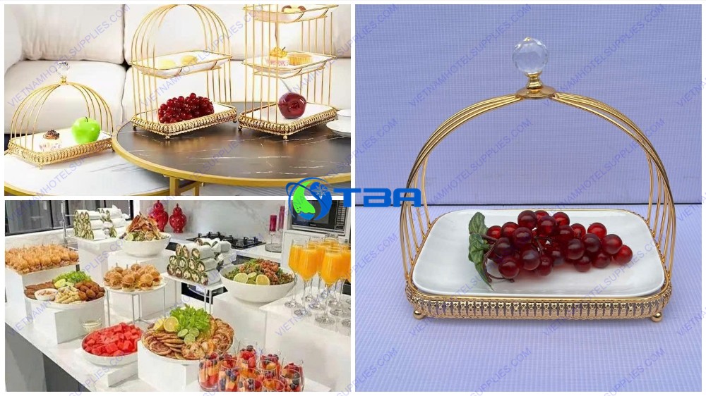 Kệ trưng bày bánh lồng chim inox 1 tầng ASIA01BG