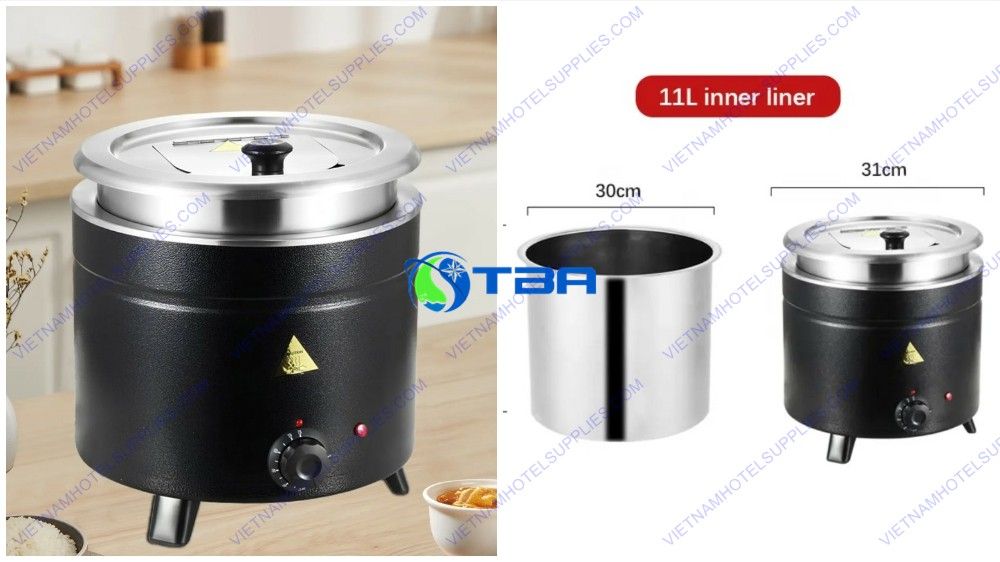 Nồi hâm Soup, cháo màu đen dùng điện ASIA1814SB
