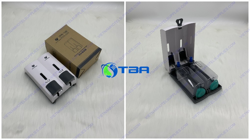Bình 02 ngăn đựng sữa tắm dầu gội cao cấp
