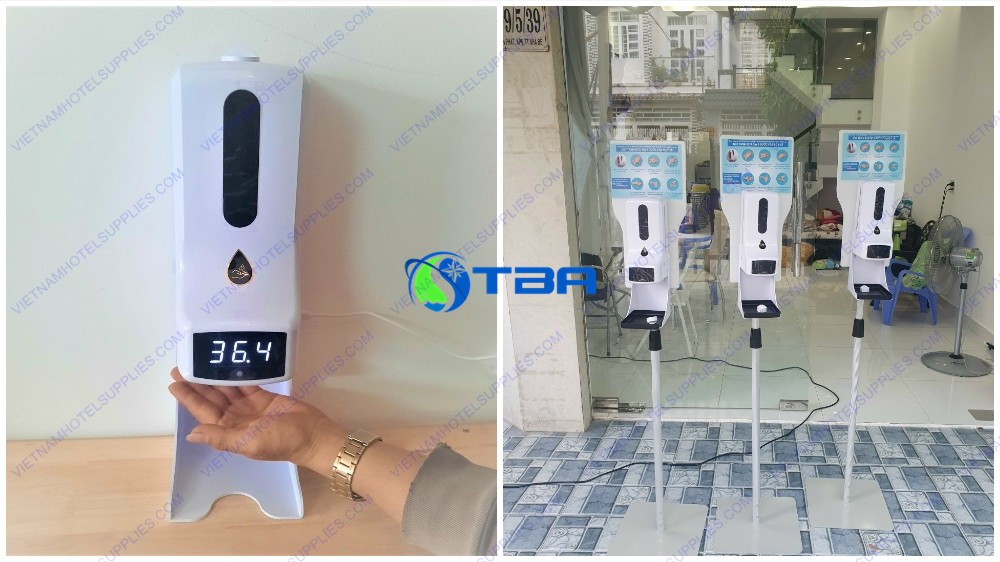 ​    ​Bình CẢM BIẾN đo nhiệt độ & rửa tay sát khuẩn TỰ ĐỘNG