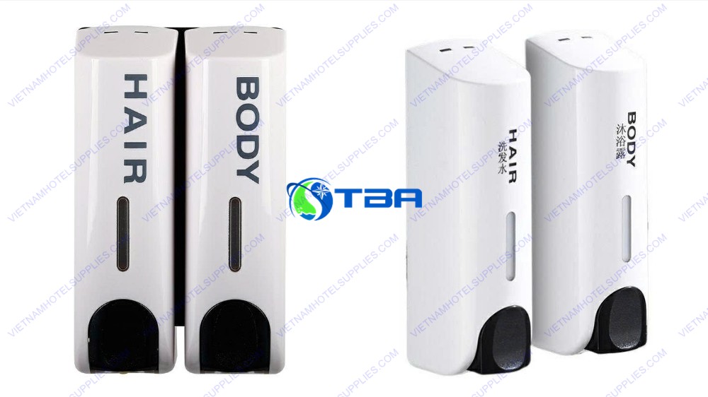 BÌNH ĐÔI ĐỰNG SỮA TẮM DẦU GỘI TREO TƯỜNG BODY HAIR