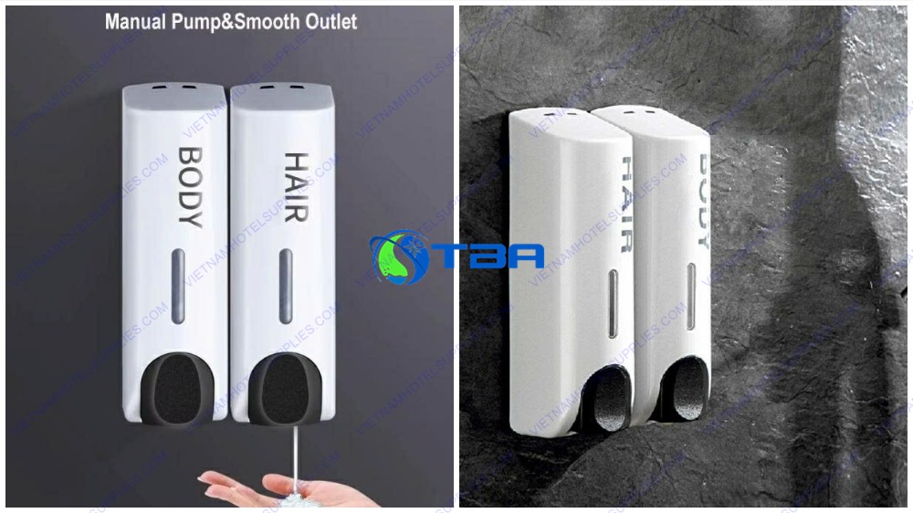 BÌNH ĐÔI ĐỰNG SỮA TẮM DẦU GỘI TREO TƯỜNG BODY HAIR