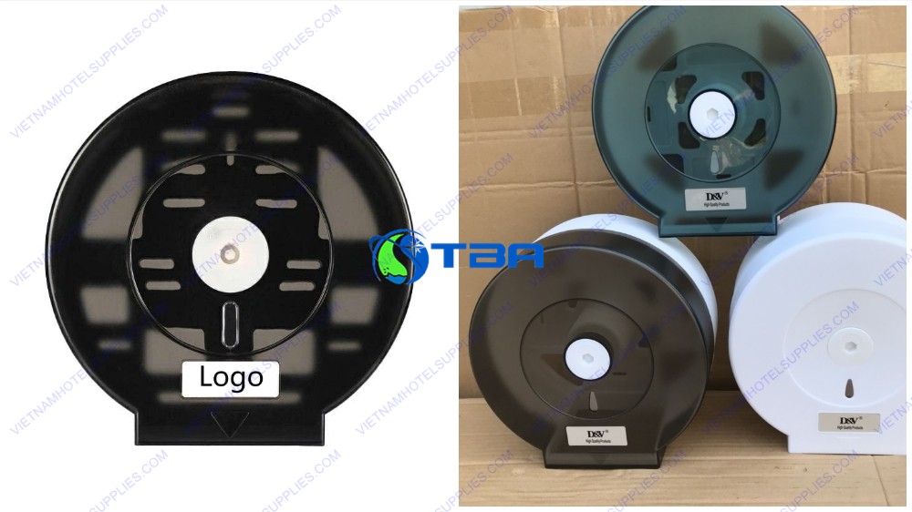 Hộp khăn giấy tròn treo tường màu đen ASIA48B
