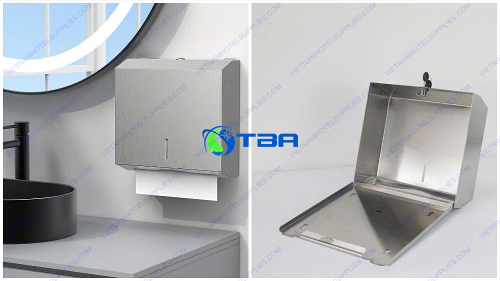 Hộp đựng khăn giấy treo tường inox cao cấp