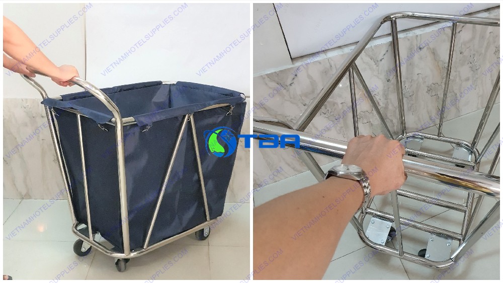 Xe thu gom đồ giặt ủi