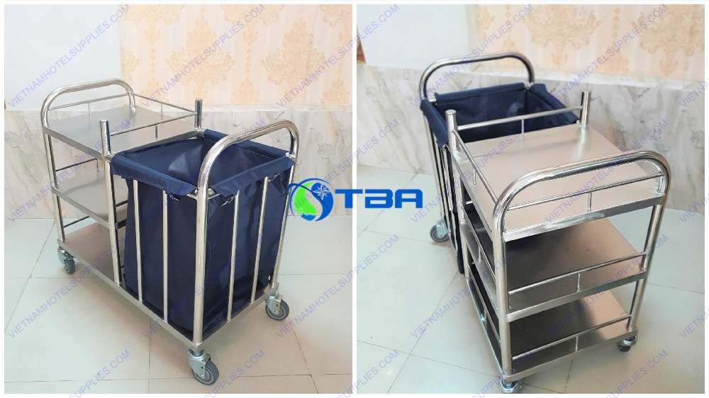 Xe thu gom đồ vải vệ sinh bệnh viện