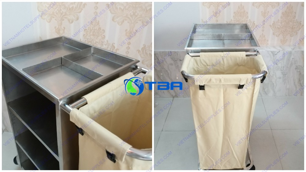 Xe làm vệ sinh buồng phòng inox