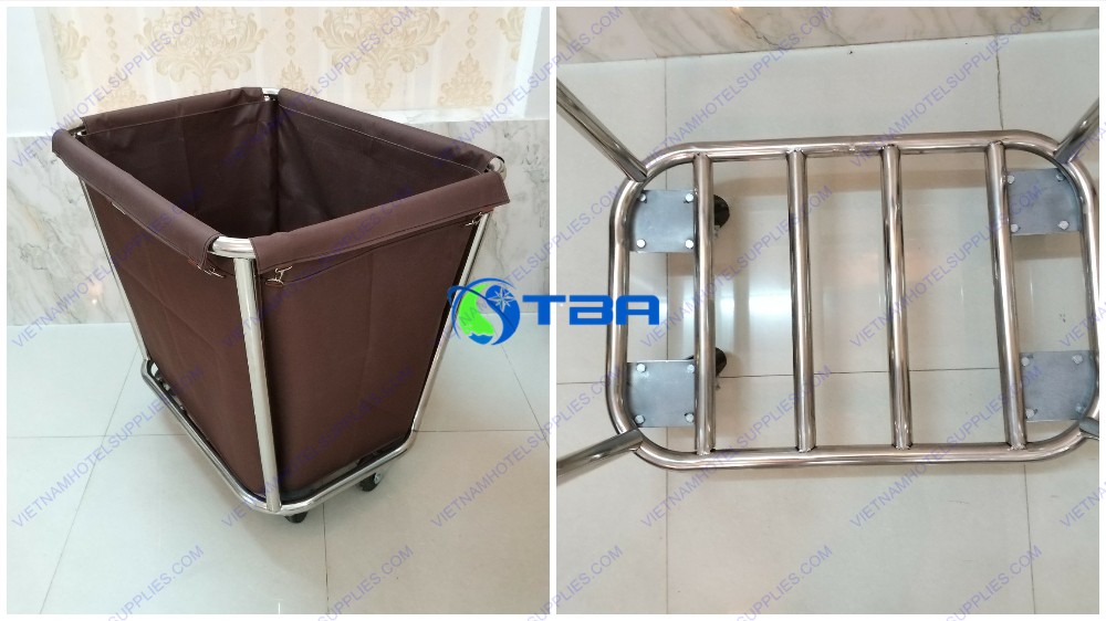 Xe thu gom đồ giặt là trong bệnh viện khách sạn