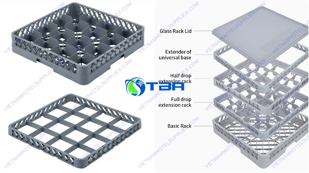 Rack đựng ly 16 ngăn