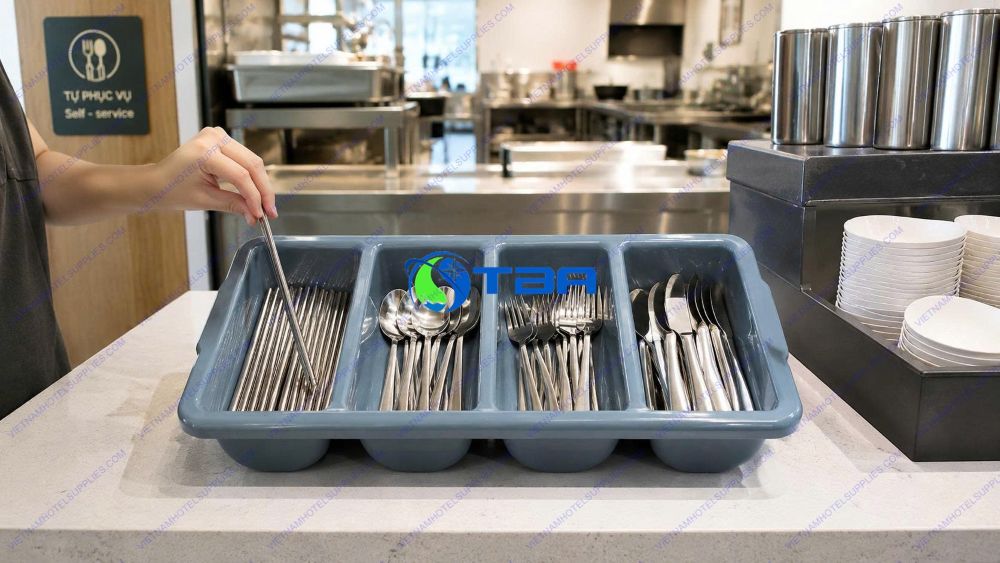 Rack đựng dao muỗng nĩa 4 ngăn