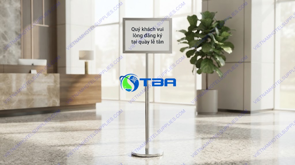 Bảng thông tin inox A3 hai mặt di động
