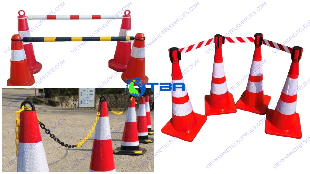 Chóp nón giao thông nhựa dẻo PVC 68cm