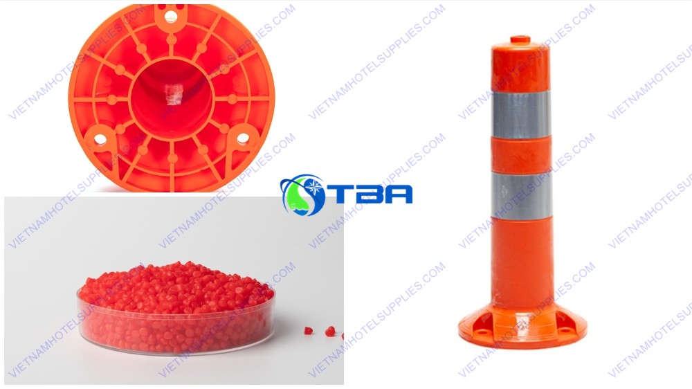 Cọc tiêu giao thông hình trụ nhựa PU cao 45cm