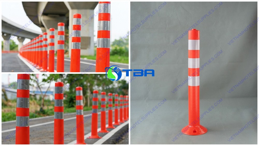 Trụ cọc tiêu giao thông nhựa PU Hàn Quốc 75cm