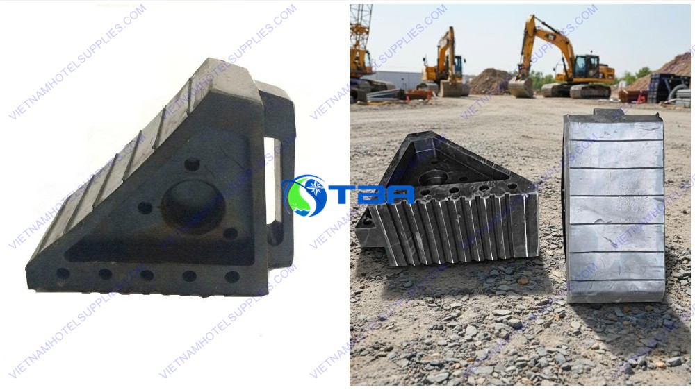 Cục chặn bánh xe cao su đúc tam giác ASIA-15PRO