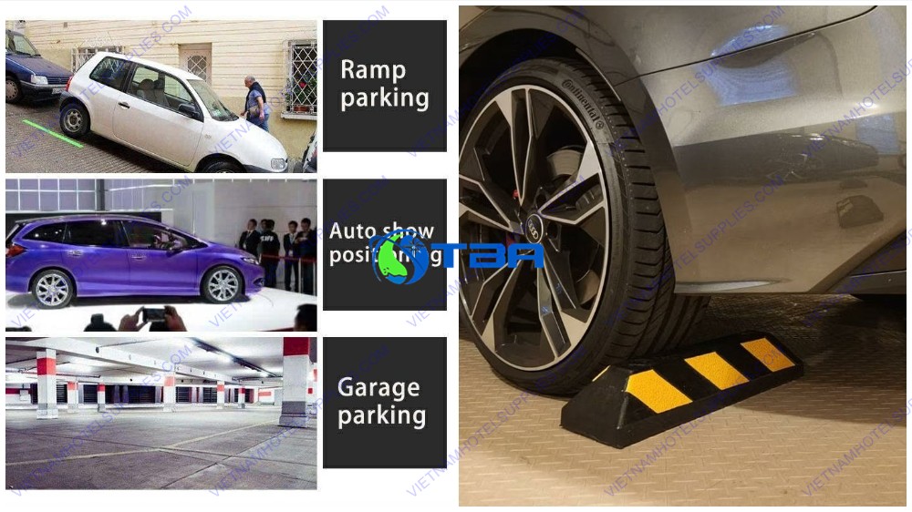 Cục chặn bánh xe cao su đúc ASIA-CBX550P