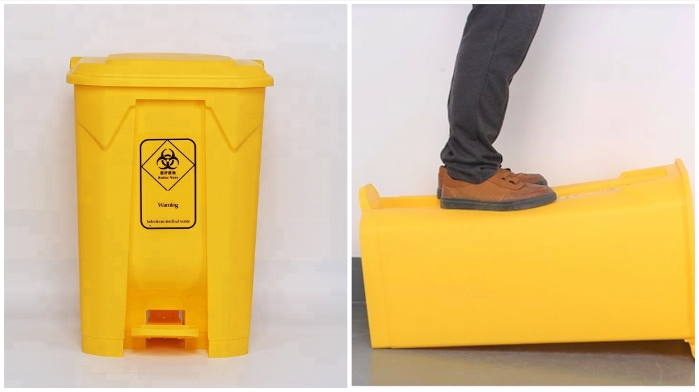 thùng rác y tế đạp chân vàng 68 lít