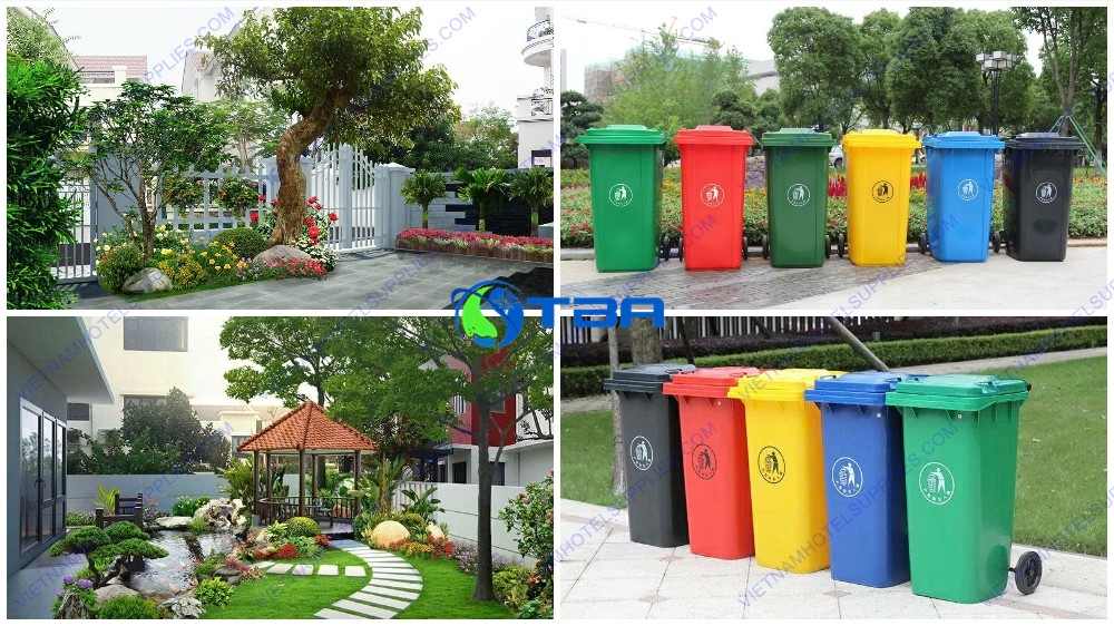 Thùng rác nhựa 120L HDPE chất lượng cao ASIA