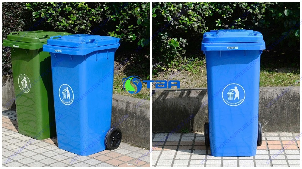 Thùng rác nhựa ASIA 120L xanh dương TRXD120L