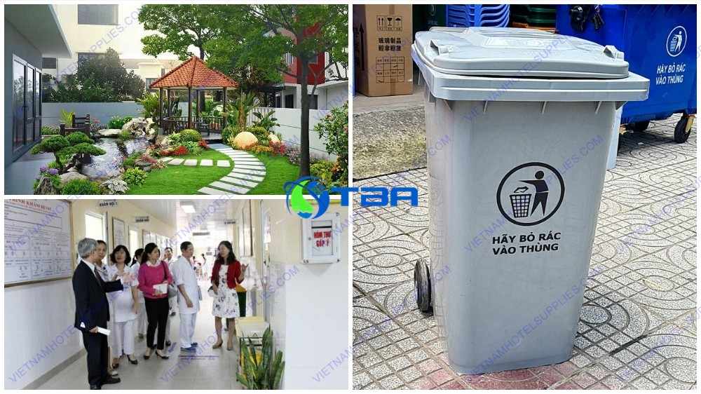 Thùng rác nhựa ASIA 120L màu xám TRX120L