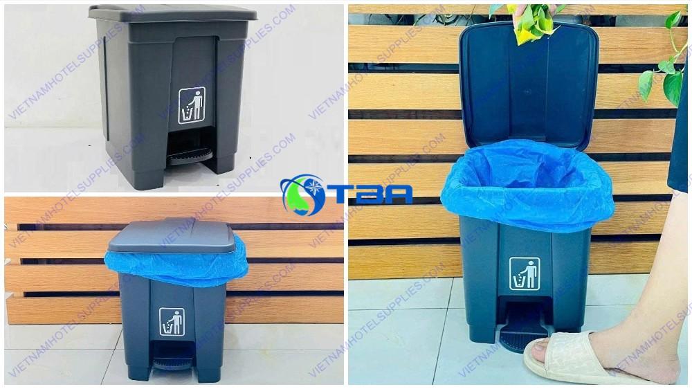 Thùng Rác Nhựa Đạp Chân 30L Nhà Bếp ASIA-DC30
