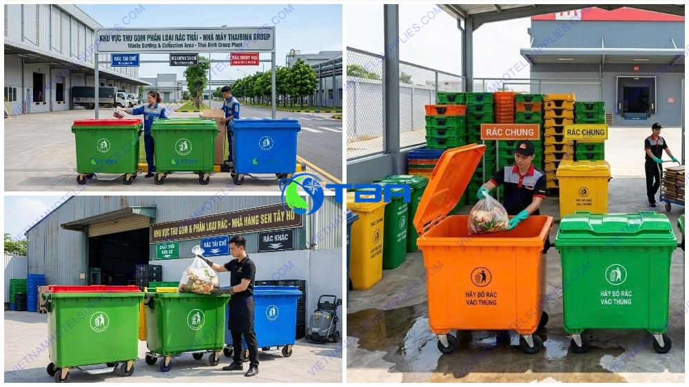 xe thu gom rác 660l hdpe