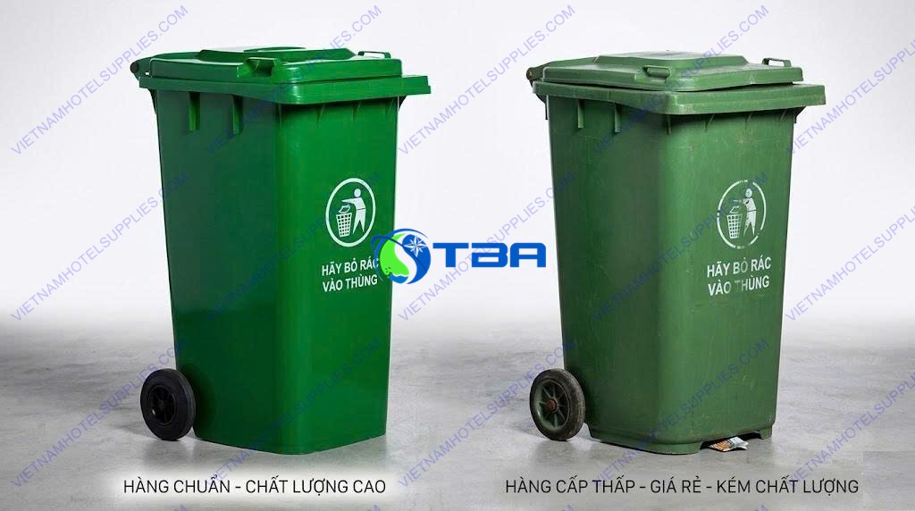 So sánh thùng rác nhựa HDPE và hàng giá rẻ