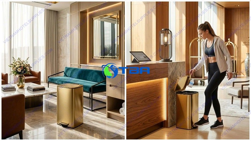 Thùng rác inox đạp chân