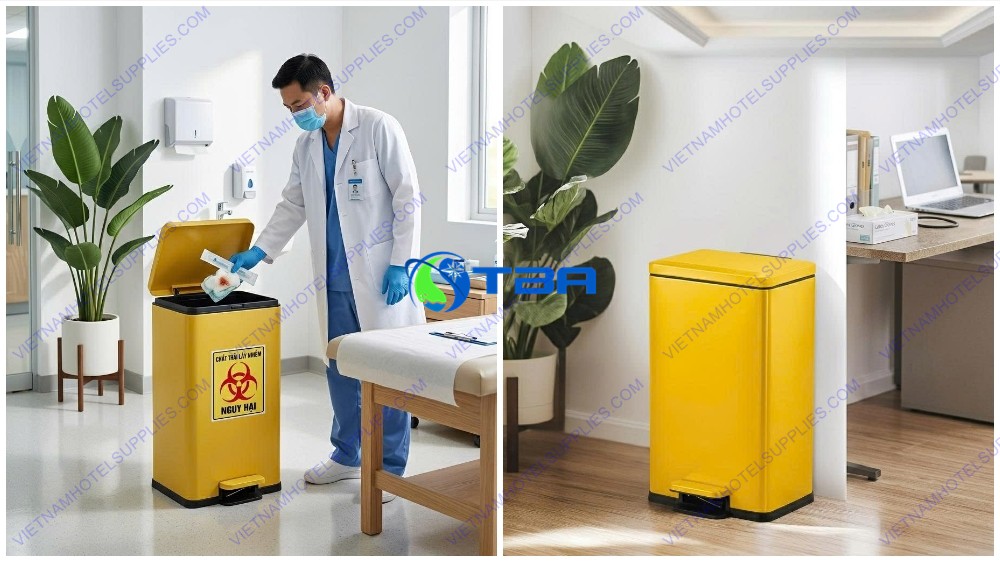 Thùng rác inox đạp chân