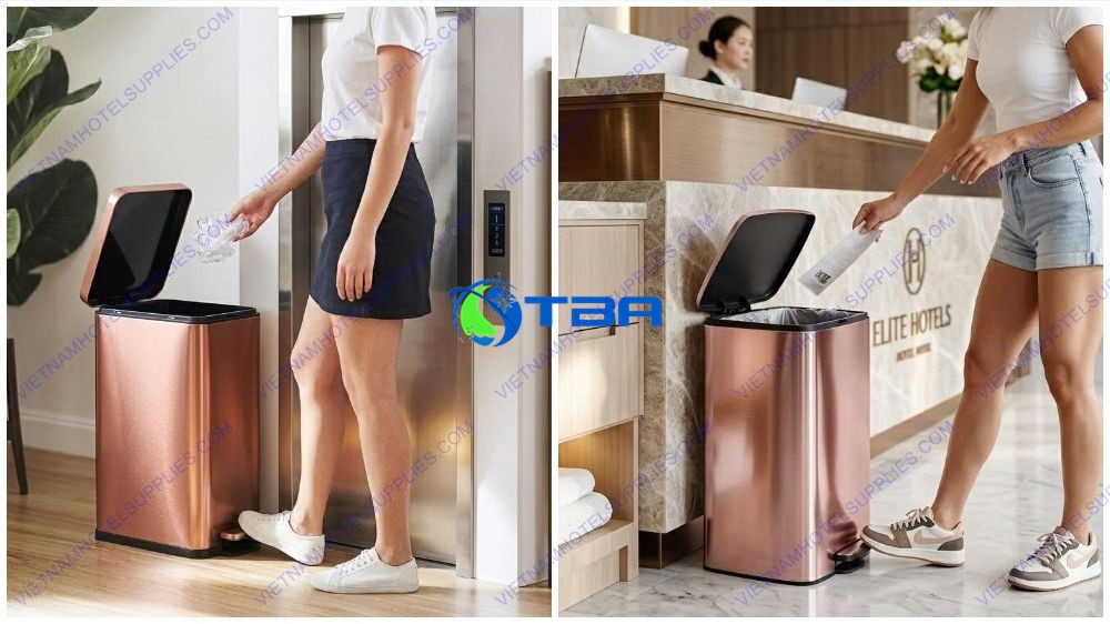 Thùng rác inox đạp chân